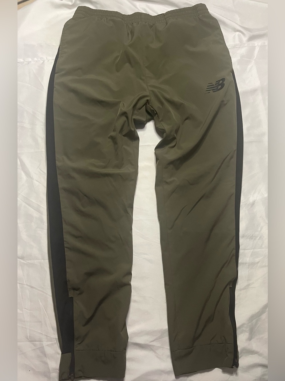New Balance Olive Green Jogger Pants with Black Waistband